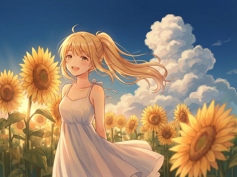 看片动漫美图-向日葵少女